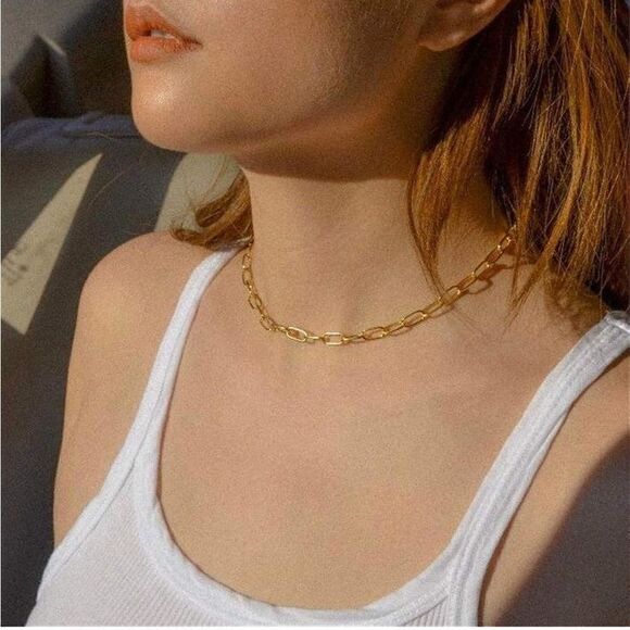 Gold 14k Gold Plated 3pc Butterfly Charm Chain Necklace Set - Picture 4 of 5